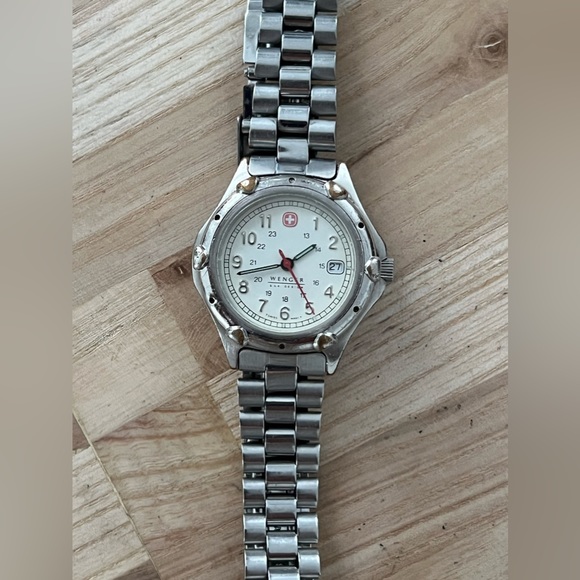 Wenger Ladies Watch Vintage Stainless Bracelet White Dial Date Window - Picture 4 of 16